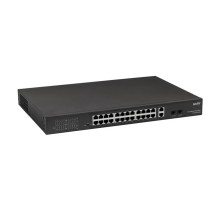 Коммутатор (4085) SKAT PoE-24E-2G-2S коммутатор PoE Plus, мощность 400Вт, порты:24-Ethernet, 2-Uplink, 2-SFP