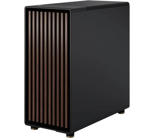 Корпус без блока питания/ Case Fractal Design North, Midi-Tower, 2x140mm, 2xUSB-A 3.2 + 1xUSB 3.2 Type-C ATX, mATX, mITX Wood panel, Charcoal Black