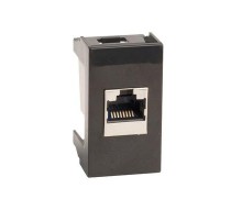Розетка RJ-45 кат.5E,Viva,1 мод.,черн