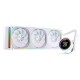 Система жидкостного охлаждения/ Water Cooling System JONSBO TH-360 White (300W, 360mm, LED temp., White, ARGB/ Fans: 3x120mm, 62.4CFM, 37.3dBA, 2400RPM/ Pump height 72mm, 30dBA, 2400RPM, Rad thickness 27mm/ S: 1851, 1700, 1200, 115X, AM5, AM4)