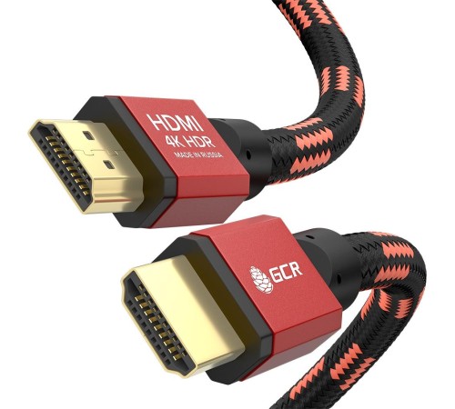 GCR Кабель PROF 2.0m HDMI 2.0, BICOLOR ECO Soft капрон, AL корпус красный, HDR 4:2:2, Ultra HD, 4K 60 fps 60Hz/5K*30Hz, 3D, AUDIO, 18.0 Гбит/с, 28AWG, GCR-54508 GCR Кабель PROF 2.0m HDMI 2.0, BICOLOR ECO Soft капрон, AL корпус красный, HDR 4:2:2, Ultra HD, 4K 60 fps 60Hz/5K*30Hz, 3D, AUDIO, 18.0 Гбит/с, 28AWG, GCR-54508