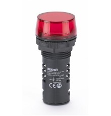 Лампа комм. ADDS ?22 мм LED кр. 220В AC/DC ЛK-22 DEKraft