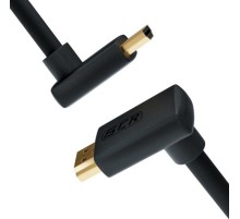 GCR Кабель 1.0m HDMI 2.0, M верхний угол/M верхний угол, черный нейлон, HDR 4:2:2, Ultra HD, 4K 60 fps 60Hz/5K*30Hz, 3D, AUDIO, 18.0 Гбит/с, 28/28 AWG, GCR-53271