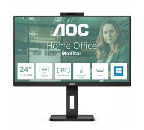 Монитор LCD 23.8'' 16:9 1920х1080(FHD) IPS, 75 Hz, 300 cd/m2, 1000:1, 50М:1, 4ms, 2xHDMI, DP, USB-Hub, Height adj, Pivot, Tilt, Swivel, Speakers, Camera, Black Монитор LCD 23.8'' 16:9 1920х1080(FHD) IPS, 75 Hz, 300 cd/m2, 1000:1, 50М:1, 4ms, 2xHDMI, DP, USB-Hub, Height adj, Pivot, Tilt, Swivel, Speakers, Camera, Black