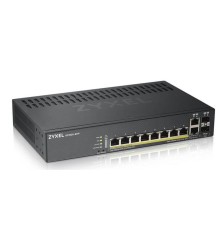 Коммутатор Smart L2 коммутатор PoE+ Zyxel NebulaFlex GS1920-8HPv2, 8xGE PoE+, 2xCombo (SFP/RJ-45), бесшумный (без вентилятора), бюджет PoE 130 Вт