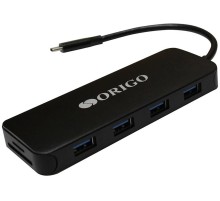 Док-станция/ Док-станция USB-C, 4xUSB 3.0, 1xUSB-C/PD 3.0, 1x1000Base-T, 1xHDMI, 1xVGA, слот SD/TF/microSD, 1x3,5мм TRRS
