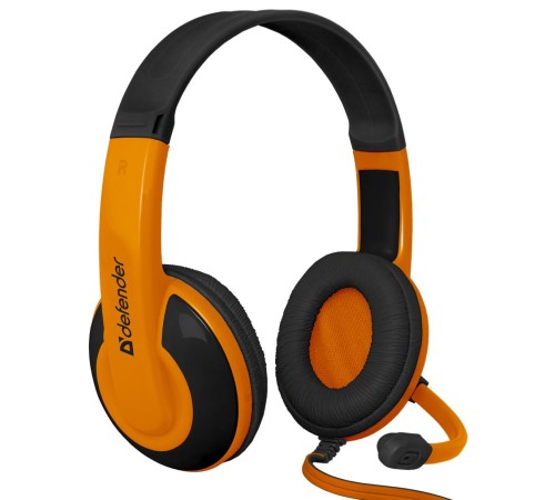 Defender Игровая гарнитура Warhead G-120 черный + оранжевый, кабель 2 м