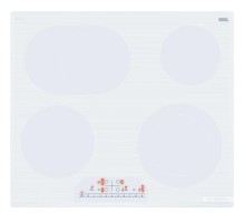 Встраиваемая электрическая панель BOSCH Serie 6, электрическая варочная поверхность, белая, ширина 60см, 4 зоны нагрева, 1 конфорка с круглой зоной расширения, 1 конфорка с овальной зоной расширения, управление DirectSelect, таймер отключения всех конфоро