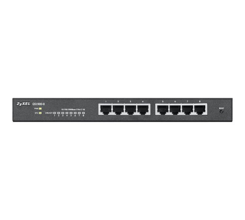 Коммутатор/ Zyxel GS1900-8 Smart L2 switch , 8xGE, desktop, silent