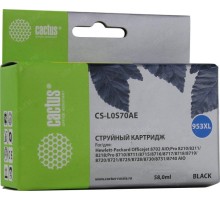 -/ Картридж струйный Cactus CS-L0S70AE №953XL черный (58мл) для HP OJ Pro 7740/8210/8218/8710/8715
