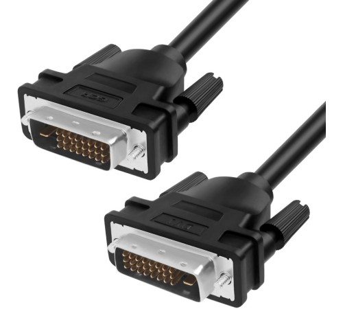 Greenconnect Кабель DVI-D 5.0m, черный, OD 8.5mm, 28/28 AWG, DVI/DVI, 25M/25M, GCR-DM2DMC-5.0m, двойной экран Greenconnect Кабель DVI-D 5.0m, черный, OD 8.5mm, 28/28 AWG, DVI/DVI, 25M/25M, GCR-DM2DMC-5.0m, двойной экран