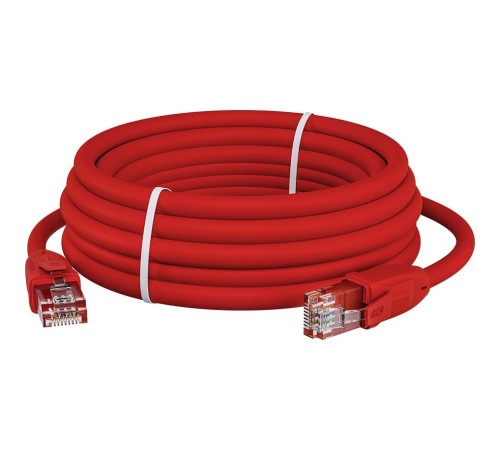GCR Патч-корд прямой 20.0m UTP кат.6, красный, 24 AWG, ethernet high speed, RJ45, T568B, GCR-52710