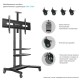 ONKRON мобильная стойка для ТВ 50"-86", макс 90.9кг, чёрная TS1881
