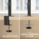 ONKRON кронштейн для двух мониторов 13"-34" настольный, чёрный D208E
