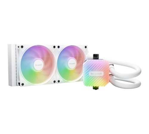 Водяное охлаждение для процессора/ Water Cooling System be quiet! LIGHT LOOP 240mm white (250W, 240mm, White, ARGB/ Fans: 2x120mm, 61.8CFM, 34.9dBA, 2100RPM/ Pump 2900RPM, Rad thickness 27mm/ S: 1851, 1700, 1200, 115X, AM5, AM4)
