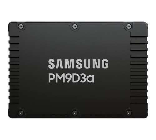Твердотельный накопитель/ Samsung SSD PM9D3a, 3840GB, U.3(2.5" 15mm), NVMe, PCIe 5.0x4, 3D TLC, R/W 12000/6000MB/s, IOPs 2 000 000/250 000, TBW 7008, DWPD 1 (12 мес.)