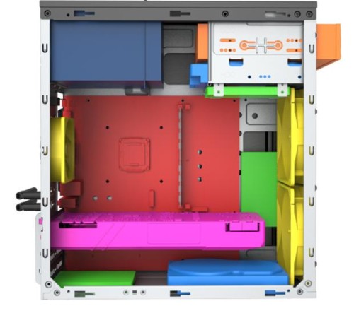 Корпус без блока питания/ Case Foxline FL-702, mATX, 1x5.25EXT, 1x3.5EXT, 2x3.5INT, 2xUSB2.0, HDA, w/o FAN, w/o PSU