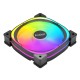 Кулер для корпуса/ Case Cooler PCCooler EF120 ARGB BK (120x120x25mm, 4-pin PWM, ARGB, 37.98CFM, 25.7dBA, 1500RPM, Black)
