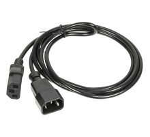 Кабель с разъемом С13 - С14 на проводе ПВС 3*1.00  3.0 метра. черный/ Cable with connector C13 - C14 on wire PVC 3 * 1.00 3.0 meter. black