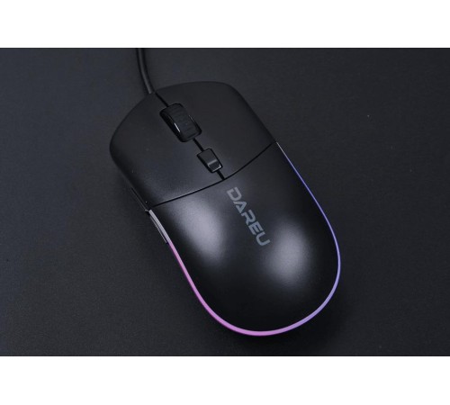 Мышь проводная Dareu LM121 Black (черный), DPI 800/1600/2400/6400, тихий щелчок, подсветка RGB, размер 116x35x60мм, 1,8м Мышь проводная Dareu LM121 Black (черный), DPI 800/1600/2400/6400, тихий щелчок, подсветка RGB, размер 116x35x60мм, 1,8м