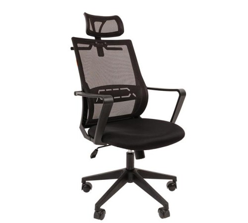 Офисное кресло Chairman 545 Россия ткань черный (Внешний вид Б/У, неоригинальная коробка, следы эксплуатации)