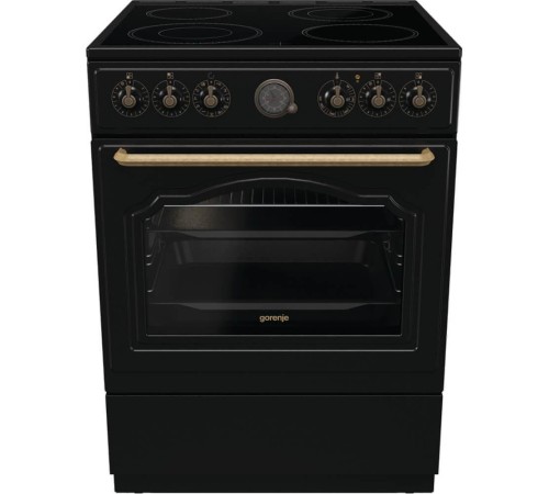 Плита GORENJE/ Электрическая плита,варочная поверхность стеклокерамика,объем духовки 71 л ,дверца 2 стекла+термослой,глубокий и мелкий противень,эмаль SilverMatte,MultiAir,ExtraSteam,11 режимов,очистка паром AquaClean Класс энергопотребления: A, Электронн