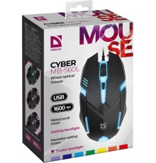 Проводная оптическая мышь Defender 52560 Cyber MB-560L 7цветов,4кнопки,1600dpi,черный