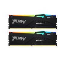 Память оперативная/ Kingston 32GB 5600MT/s DDR5 CL36 DIMM (Kit of 2) FURY Beast RGB EXPO