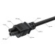 GCR Кабель питания 1.0m, С14 - С5, черный, 3*0,75mm, GCR-55920