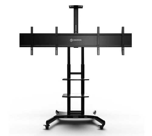 ONKRON мобильная стойка для двух ТВ 40"-65", макс 105.9кг, чёрная TS1881DV ONKRON мобильная стойка для двух ТВ 40"-65", макс 105.9кг, чёрная TS1881DV