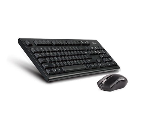 Клавиатура + мышь A4Tech 3000NS клав:черный мышь:черный USB беспроводная Multimedia