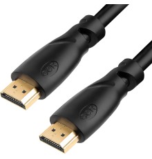 Greenconnect Кабель 0.5m, HDMI версия 2.0 HDR 4:2:2, Ultra HD, 4K 60 fps 60Hz/5K*30Hz, 3D, AUDIO, 18.0 Гбит/с, 28/28 AWG, OD7.3mm, тройной экран, черный, GCR-HM311-0.5m