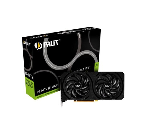 Видеокарта PALIT NE64060019P1-1070L RTX4060 INFINITY 2 8GB GDDR6 128bit 3-DP HDMI Видеокарта PALIT NE64060019P1-1070L RTX4060 INFINITY 2 8GB GDDR6 128bit 3-DP HDMI