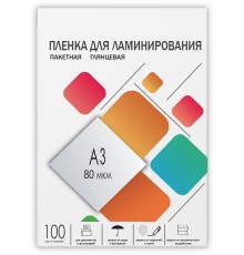 Пленка 303х426 (80 мик) 100 шт./ Пленка для ламинирования A3, 303х426 (80 мкм) глянцевая 100шт, ГЕЛЕОС [LPA3-80]