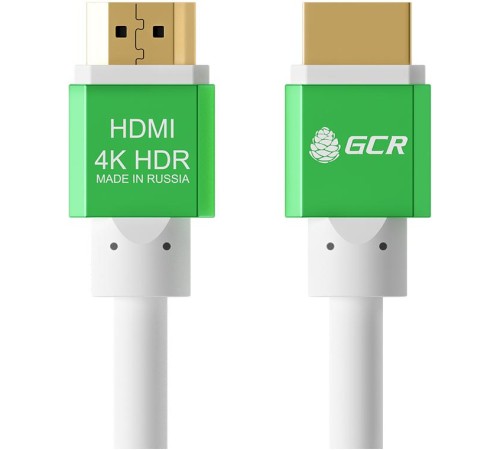Greenconnect Кабель 1.0m HDMI версия 2.0, HDR 4:2:2, Ultra HD, 4K 60 fps 60Hz/5K*30Hz, 3D, AUDIO, 18.0 Гбит/с, 28/28 AWG, OD7.3mm, тройной экран, белый, AL корпус зеленый, GCR-51295 Greenconnect Кабель 1.0m HDMI версия 2.0, HDR 4:2:2, Ultra HD, 4K 60 fps 60Hz/5K*30Hz, 3D, AUDIO, 18.0 Гбит/с, 28/28 AWG, OD7.3mm, тройной экран, белый, AL корпус зеленый, GCR-51295