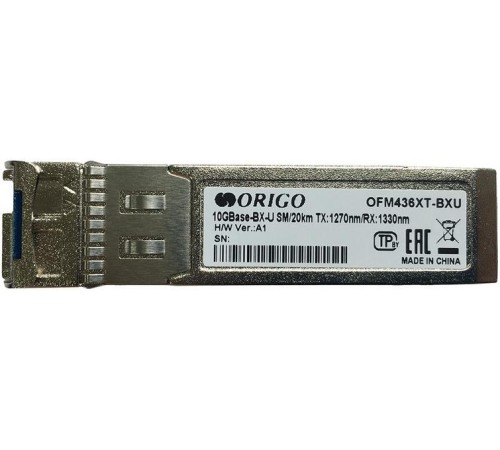 Трансивер/ OFM436XT-BXU/20KM WDM SFP+ Transceiver, 10GBase-BX-U, Simplex LC, TX: 1270nm, RX: 1330nm, Single-mode, 20KM