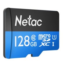 Носитель информации Netac P500 Standard 128GB MicroSDXC U1/C10 up to 90MB/s, retail pack card only