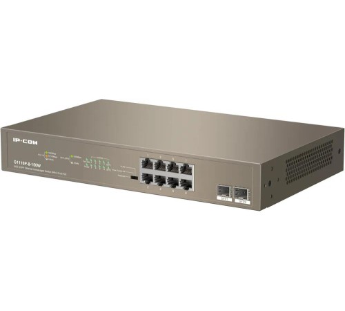 Неуправляемый PoE коммутатор с 8 Гигабитными портами PoE и 2 SFP портами. Неуправляемый PoE коммутатор с 8 Гигабитными портами PoE и 2 SFP портами.
