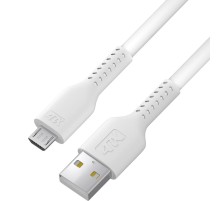 Кабель 0.5m MicroUSB, белый, белый ПВХ