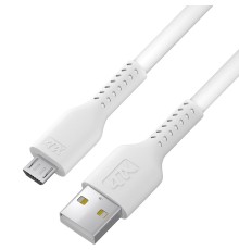 Кабель 0.5m MicroUSB, белый, белый ПВХ