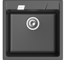 Кухонная мойка RIVELATO RIVELATO Мойка RAUM 50  1-чаша 500*510мм, монтаж: врезной, материал: кварц, цвет: антрацит
