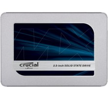 Твердотельный накопитель/ Crucial SSD MX500, 250GB, 2.5" 7mm, SATA3, 3D TLC, R/W 560/510MB/s, IOPs 95 000/90 000, DRAM buffer 256MB, TBW 100, DWPD 0.2, with adapter 9.5mm (12 мес.)