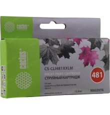 -/ Картридж струйный Cactus CS-CLI481XXLM пурпурный (12мл) для Canon Pixma TR7540/TR8540/TS6140/TS8140