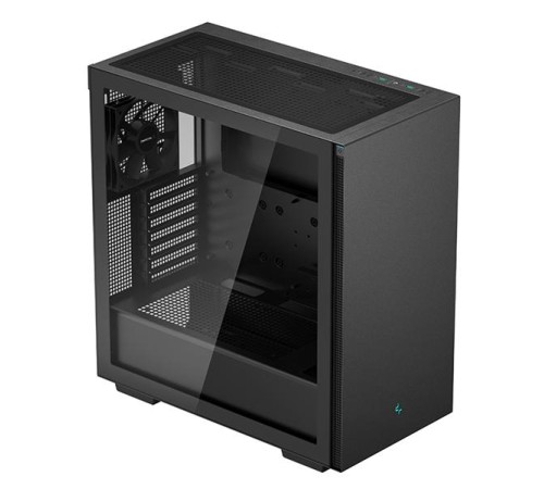 корпус Deepcool CH510 без БП, боковое окно (закаленное стекло), 1x120мм вентилятор сзади, черный, ATX