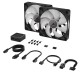 Кулер для корпуса/ Case Cooler Corsair iCUE LINK RX140 RGB (140x140x25mm, 4-pin PWM, RGB, 94.7CFM, 36dBA, 1700RPM, Black, 2pcs)