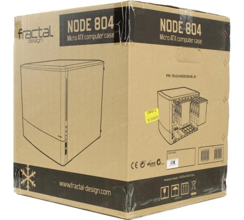 Корпус ПК без блока питания/ Case Fractal Design Node 804, Mini-Tower, 3x120mm, 2xUSB-A 3.2 mATX, mITX Black