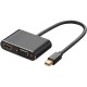 Кабель-переходник/ Кабель-переходник miniDisplayPort(M) ---> HDMI(F)+VGA(F)4K@30Hz VCOM Allum shell<CG646M-0.15>