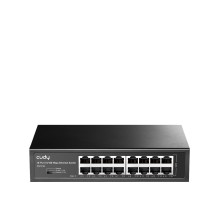 Коммутатор/ 16-Port 10/100 Mbps Switch, 16 10/100 Mbps RJ45 Ports, Switch/VLAN/Extend working mode DIP switch, Rack-mountable Steel Case, Power Saving, Plug & Play, Rack-Mount kits included