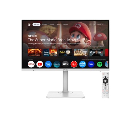 Монитор MSI Modern MD272UPSW 27" 16:9 UHD(3840x2160) IPS Flat,4ms(GTG),1000:1,100M:1,300nits,1xHDMI,1xDP,1xUSB-C,2xUSB-A,1xRJ45,Speaker,Tilt,Swivel,Height,Pivot,60Hz,White,1y war-ty