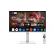 Монитор MSI Modern MD272UPSW 27" 16:9 UHD(3840x2160) IPS Flat,4ms(GTG),1000:1,100M:1,300nits,1xHDMI,1xDP,1xUSB-C,2xUSB-A,1xRJ45,Speaker,Tilt,Swivel,Height,Pivot,60Hz,White,1y war-ty